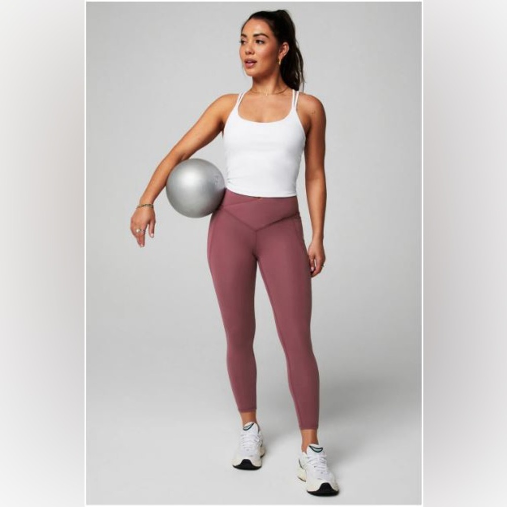 NWT- Fabletics PureLuxe HW Crossover 7/8 Leggings -MOONLIGHT MAUVE (24”) NWT!!